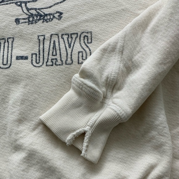 The Great College Sweatshirt with Blu-Jay graphic in Washed White - Size 1 (S). - Picture 4 of 4